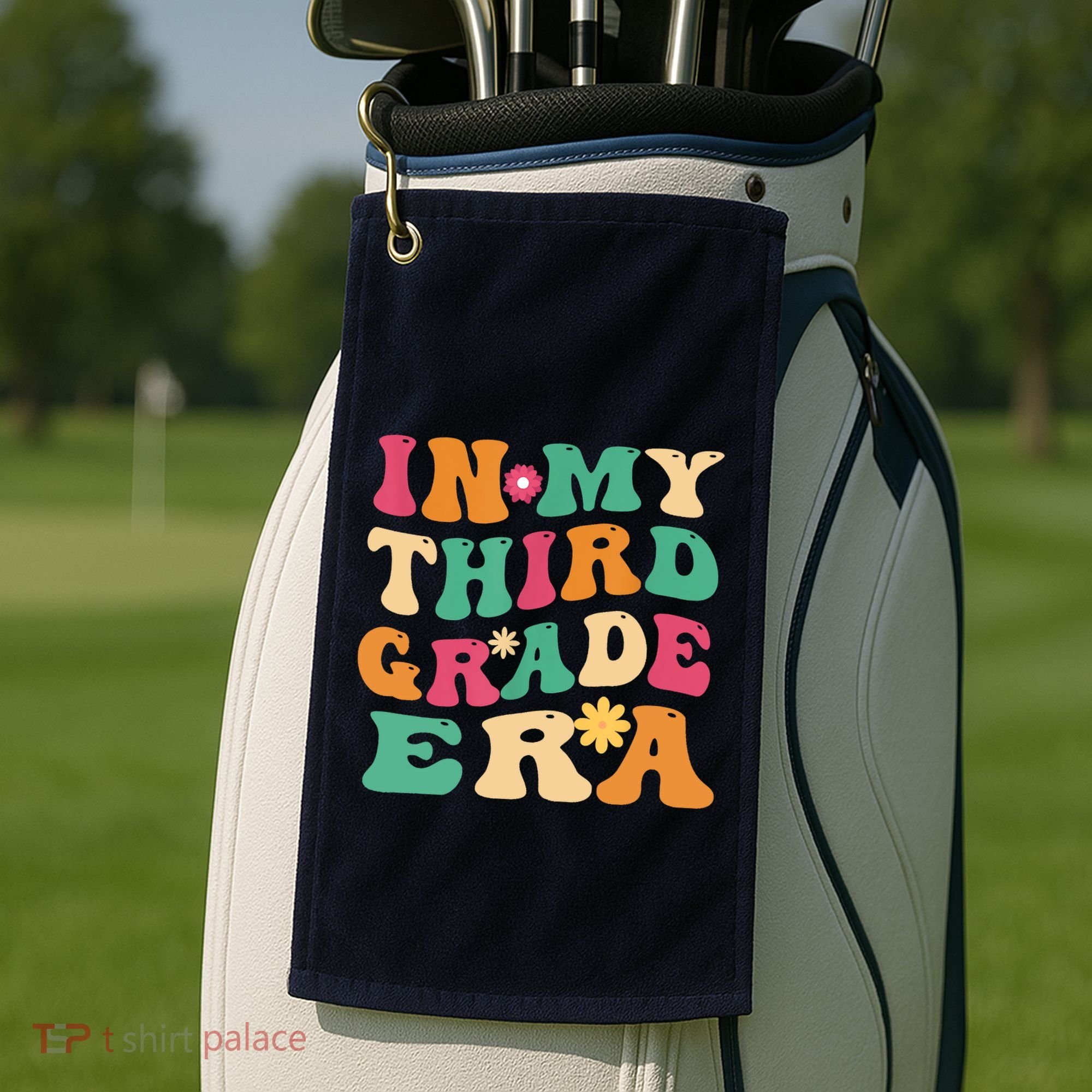3rd Grade Back To School Retro In My Third Grade Era Teacher Golf Towel