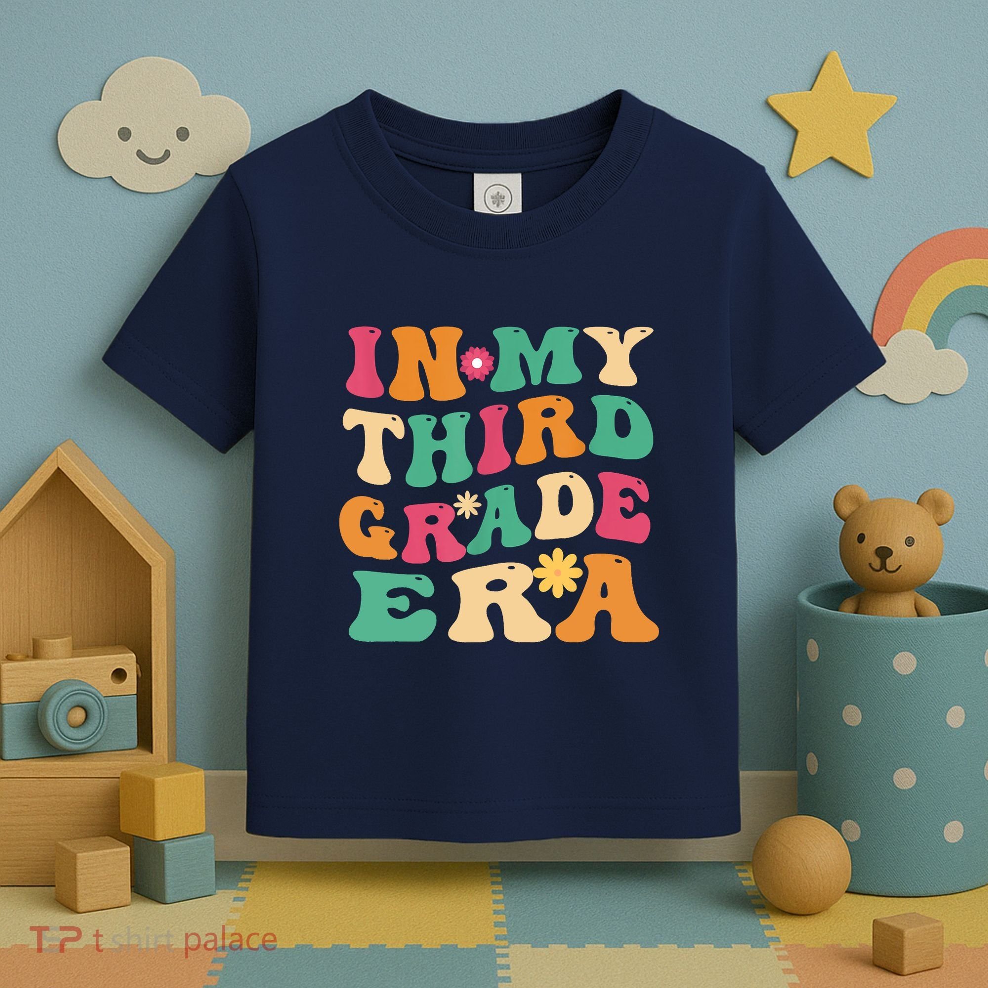 3rd Grade Back To School Retro In My Third Grade Era Teacher Toddler T-Shirt