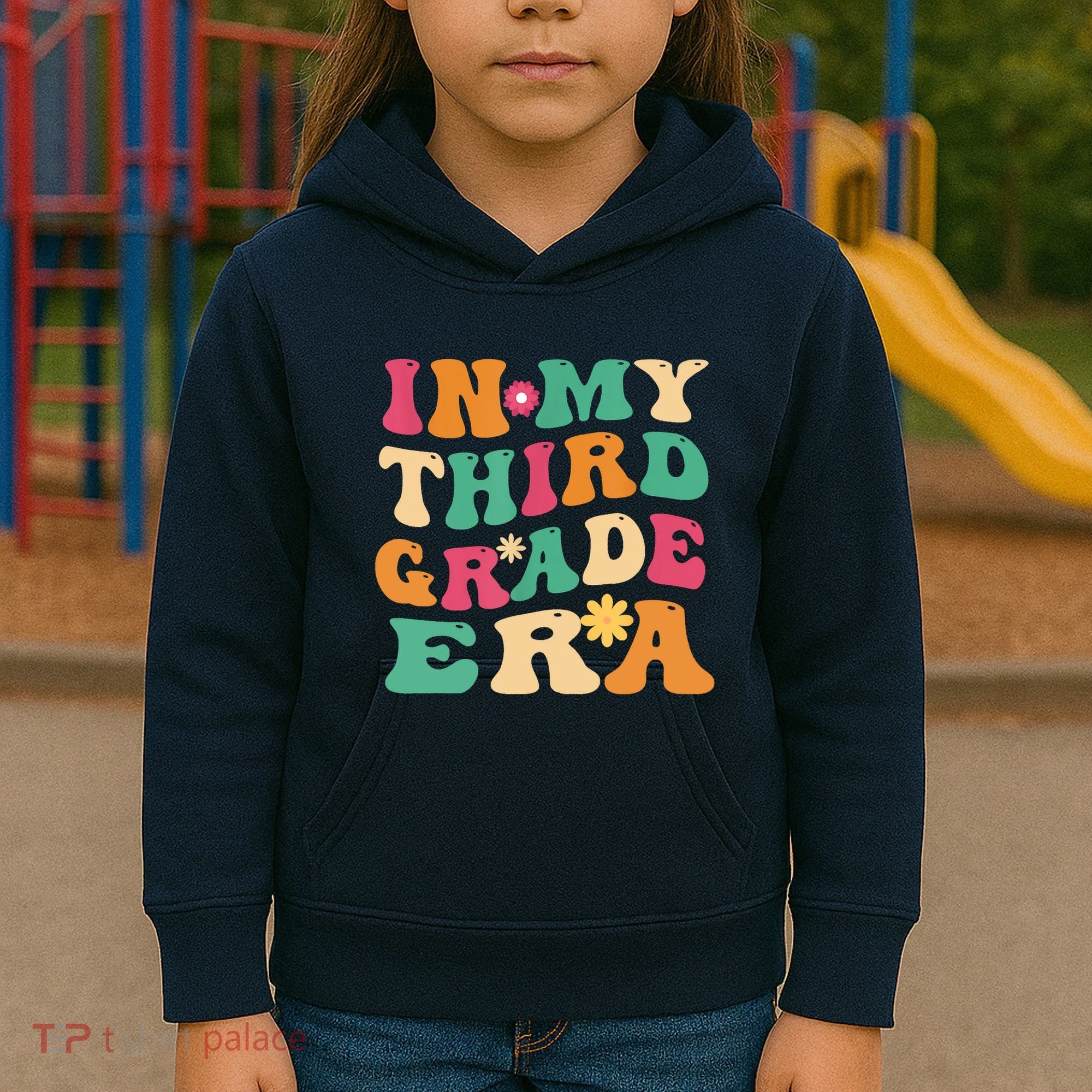 3rd Grade Back To School Retro In My Third Grade Era Teacher Kids Hoodie