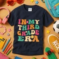 3rd Grade Back To School Retro In My Third Grade Era Teacher Kids T-Shirt thumb 3