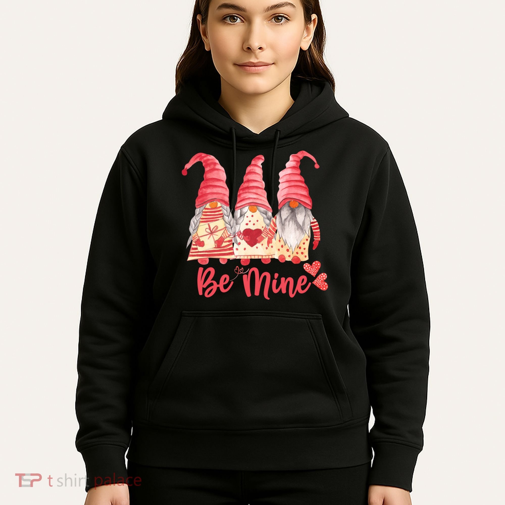 3 Gnomies Be Mine Gift For Valentine Day Hoodie