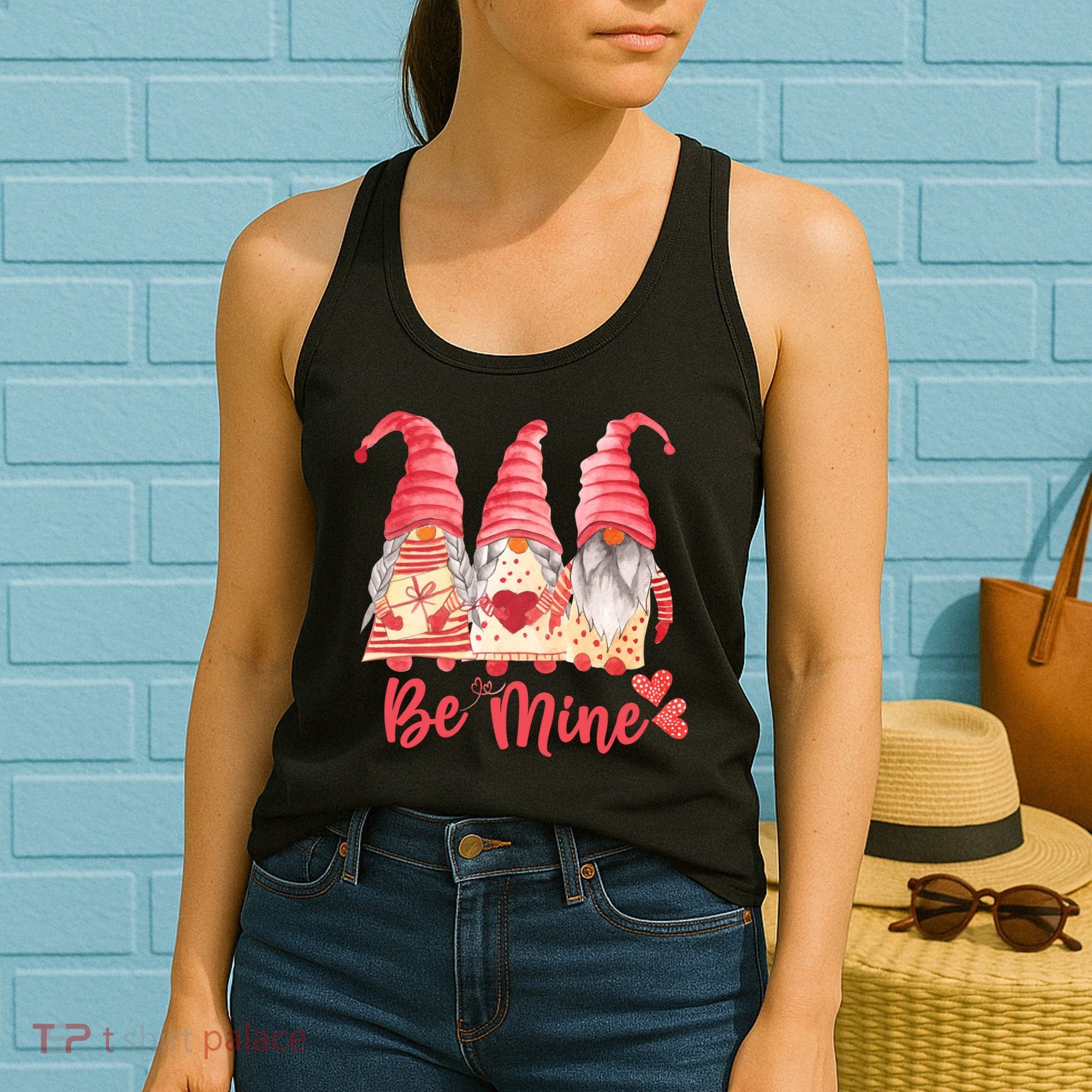 3 Gnomies Be Mine Gift For Valentine Day Women's Tank Top