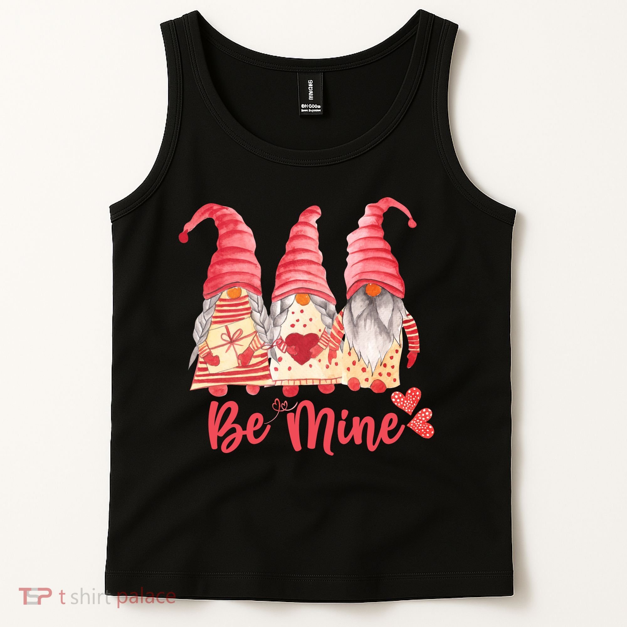 3 Gnomies Be Mine Gift For Valentine Day Tank Top