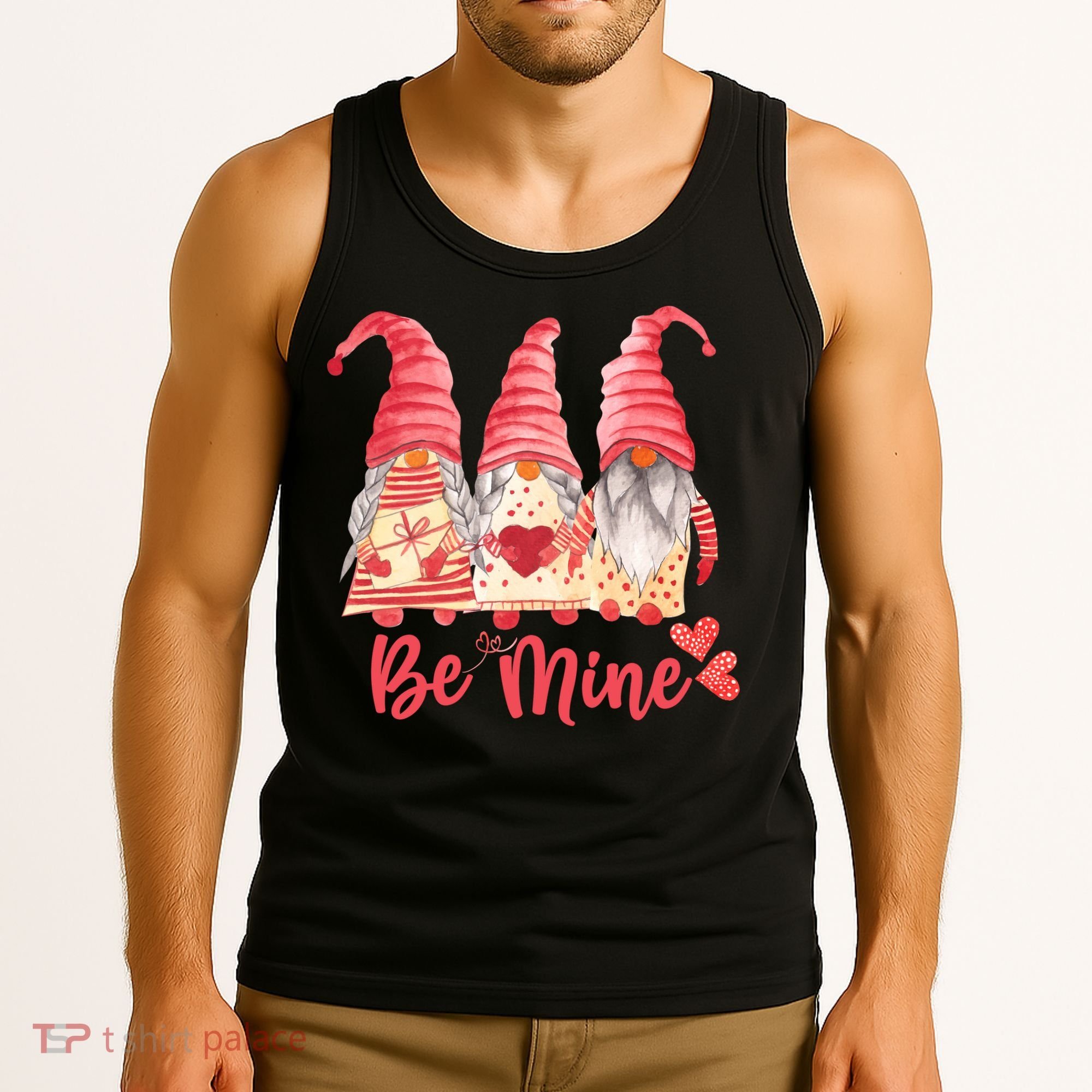 3 Gnomies Be Mine Gift For Valentine Day Tank Top