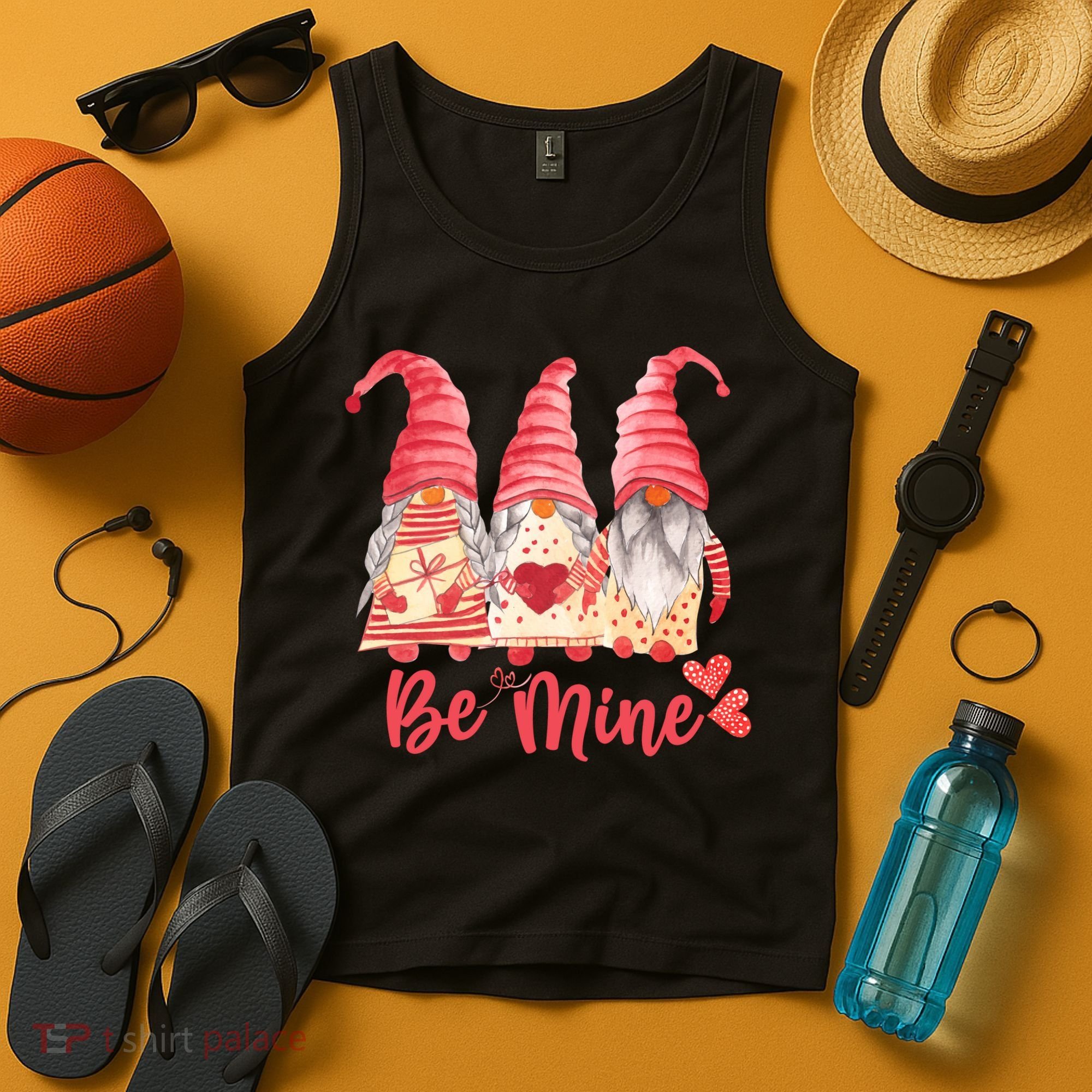 3 Gnomies Be Mine Gift For Valentine Day Tank Top