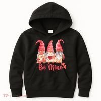 3 Gnomies Be Mine Gift For Valentine Day Kids Hoodie thumb 0