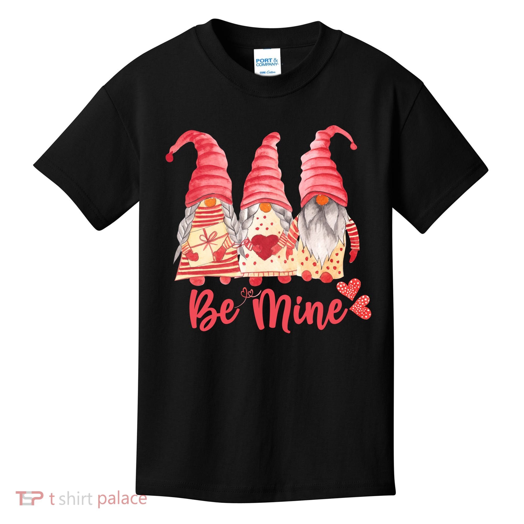 3 Gnomies Be Mine Gift For Valentine Day Kids T-Shirt