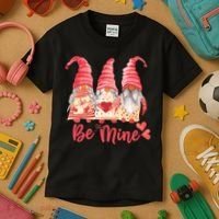 3 Gnomies Be Mine Gift For Valentine Day Kids T-Shirt thumb 3