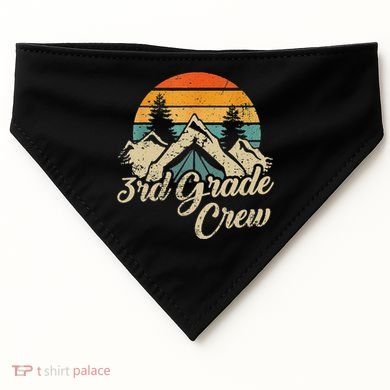 3rd Grade Crew Back To School After Camping Trip Love Camp USA-Made Doggie Bandana