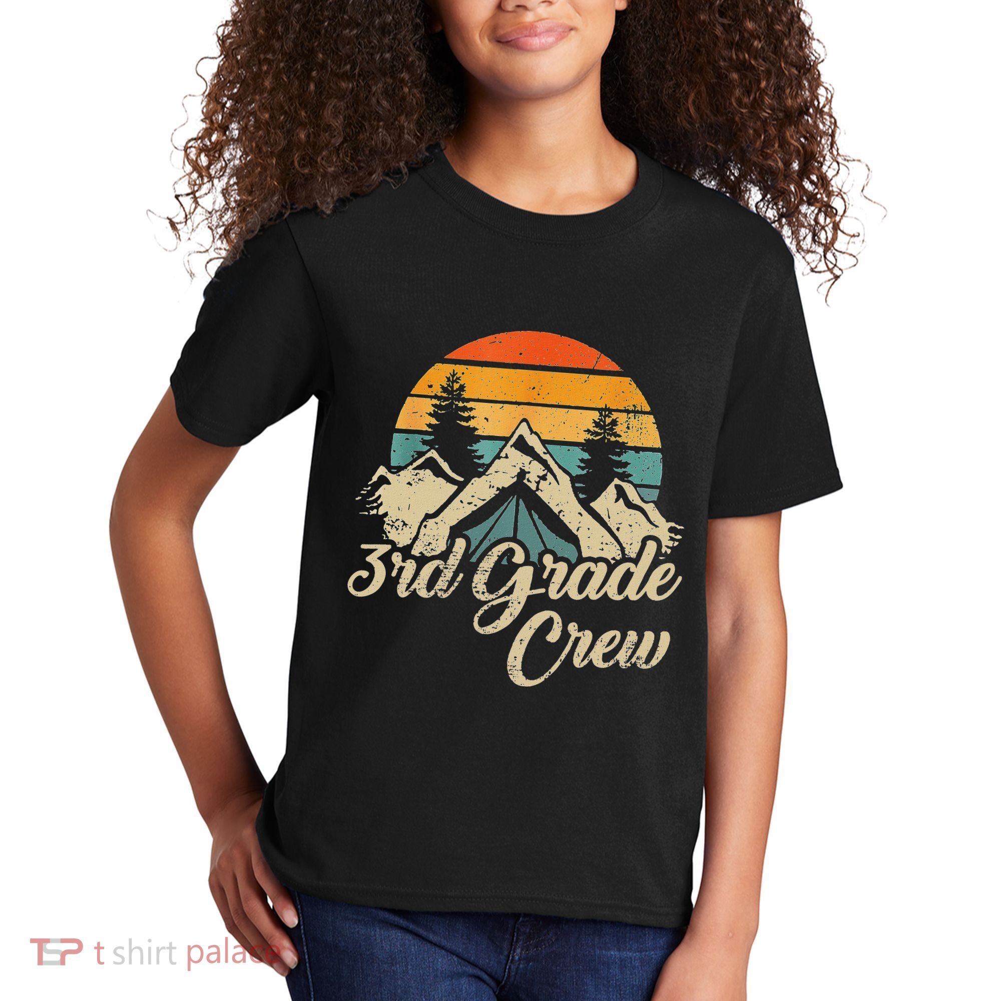 3rd Grade Crew Back To School After Camping Trip Love Camp Kids T-Shirt