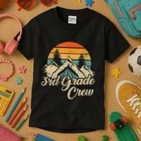 3rd Grade Crew Back To School After Camping Trip Love Camp Kids T-Shirt thumb 3