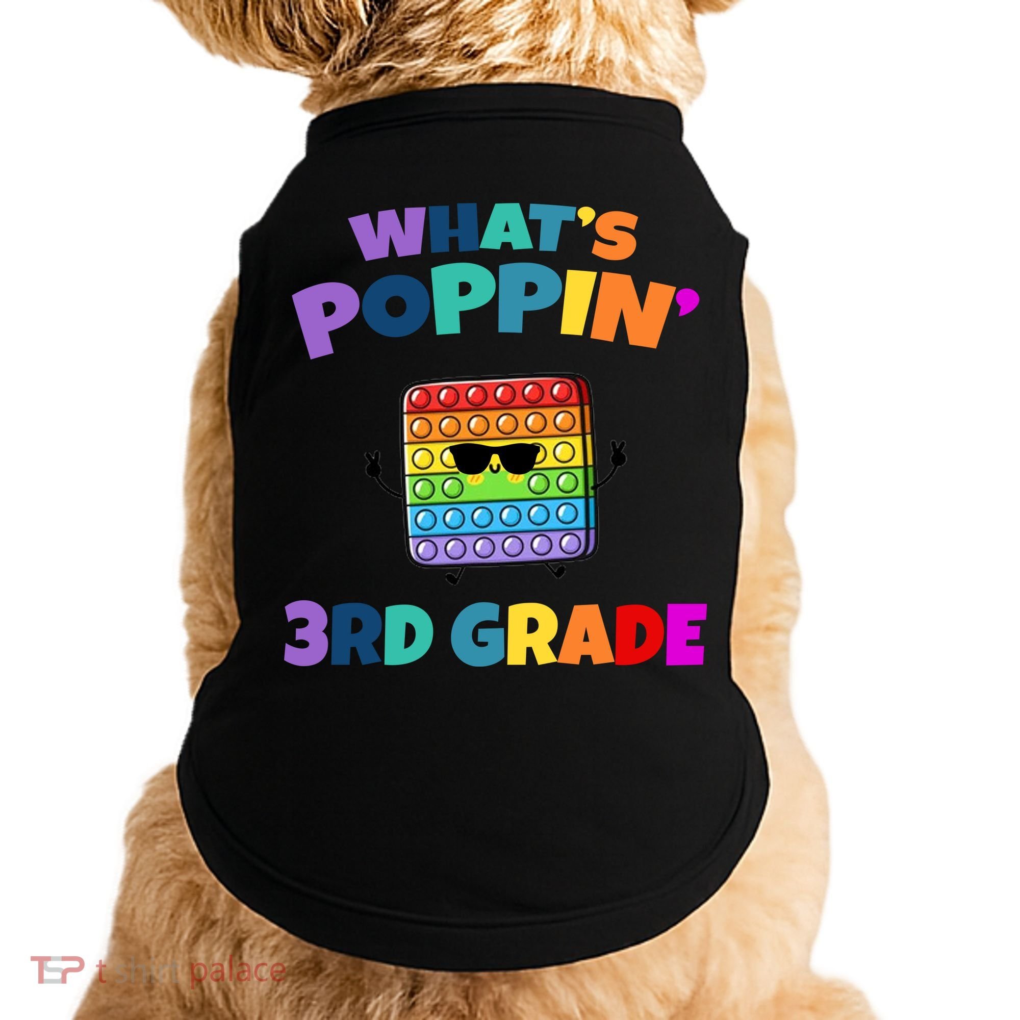 3rd Grade First Day Of School Pop It Doggie Tank