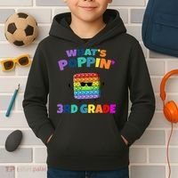 3rd Grade First Day Of School Pop It Kids Hoodie thumb 2