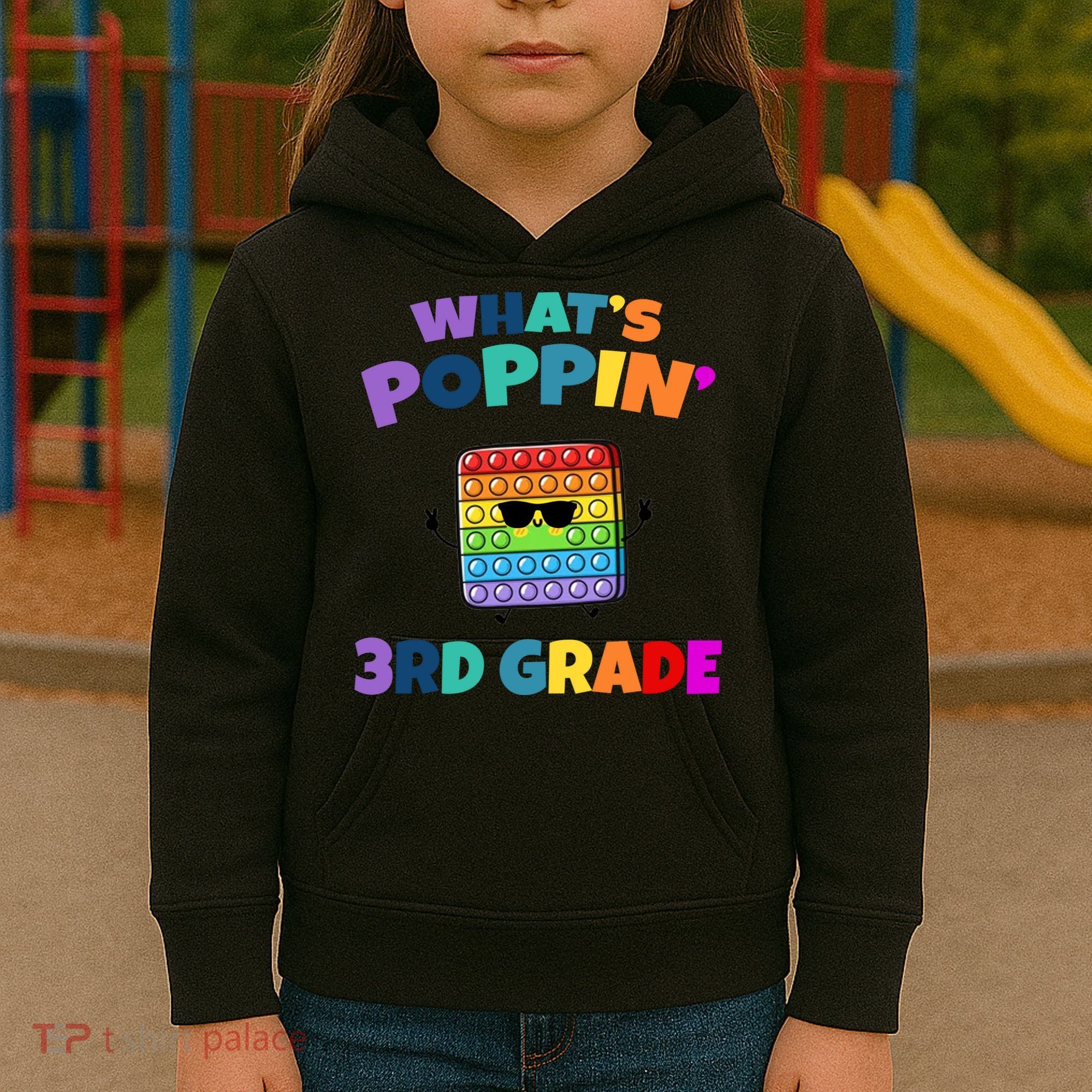 3rd Grade First Day Of School Pop It Kids Hoodie