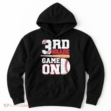 3rd Grade Game On Back To School Baseball Boy Third Grade Hoodie