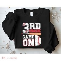 3rd Grade Game On Back To School Baseball Boy Third Grade Sweatshirt thumb 2