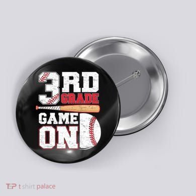 3rd Grade Game On Back To School Baseball Boy Third Grade Button