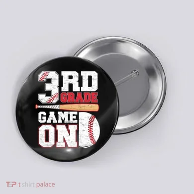 3rd Grade Game On Back To School Baseball Boy Third Grade Button