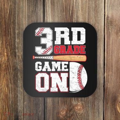 3rd Grade Game On Back To School Baseball Boy Third Grade Coaster