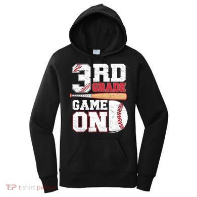 3rd Grade Game On Back To School Baseball Boy Third Grade Women's Hoodie