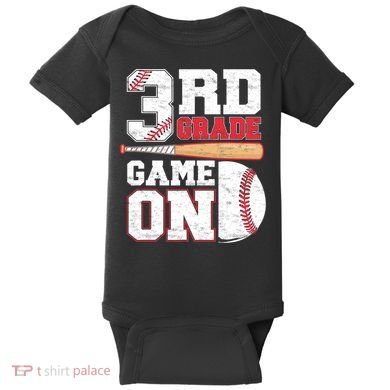 3rd Grade Game On Back To School Baseball Boy Third Grade Baby Bodysuit