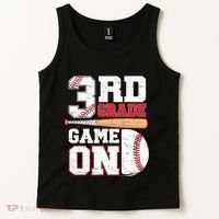 3rd Grade Game On Back To School Baseball Boy Third Grade Tank Top thumb 2