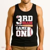 3rd Grade Game On Back To School Baseball Boy Third Grade Tank Top thumb 3
