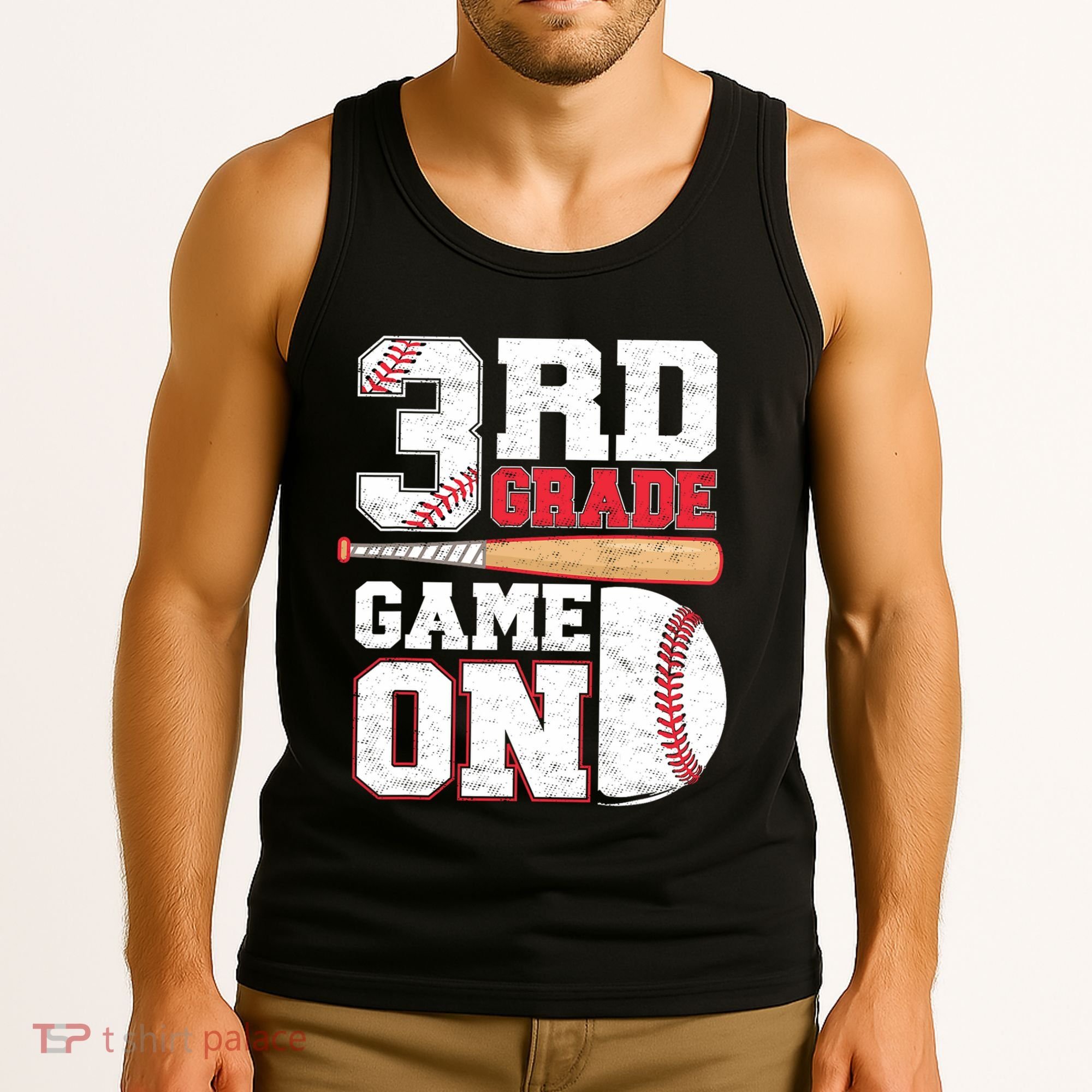 3rd Grade Game On Back To School Baseball Boy Third Grade Tank Top