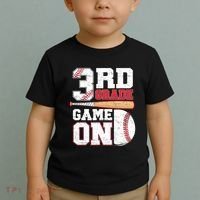 3rd Grade Game On Back To School Baseball Boy Third Grade Toddler T-Shirt thumb 2
