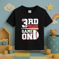 3rd Grade Game On Back To School Baseball Boy Third Grade Toddler T-Shirt thumb 3
