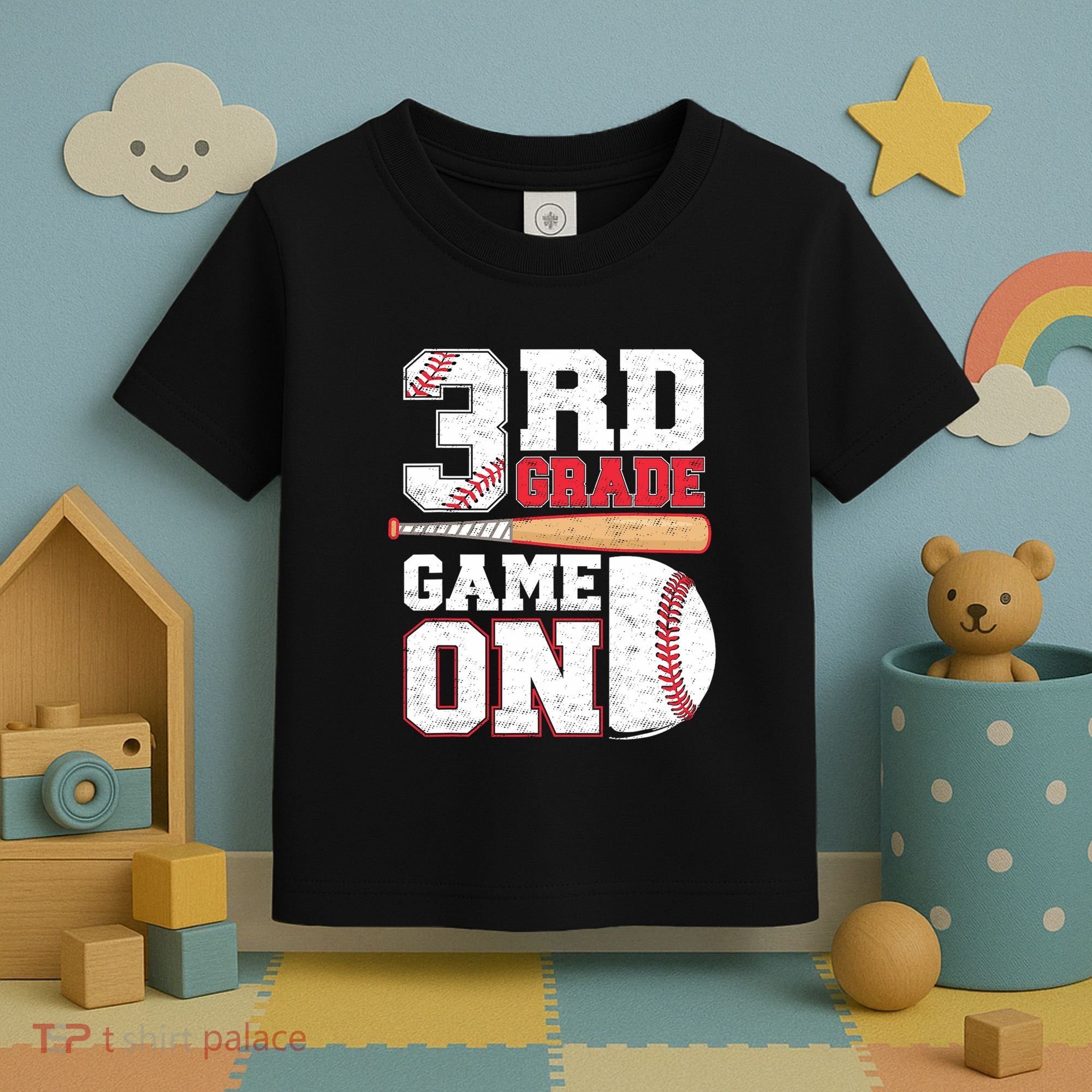 3rd Grade Game On Back To School Baseball Boy Third Grade Toddler T-Shirt