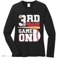 3rd Grade Game On Back To School Baseball Boy Third Grade Women's Long Sleeve Shirt thumb 0