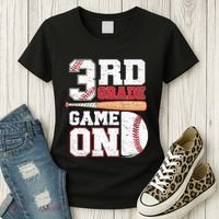3rd Grade Game On Back To School Baseball Boy Third Grade Women's T-Shirt thumb 3