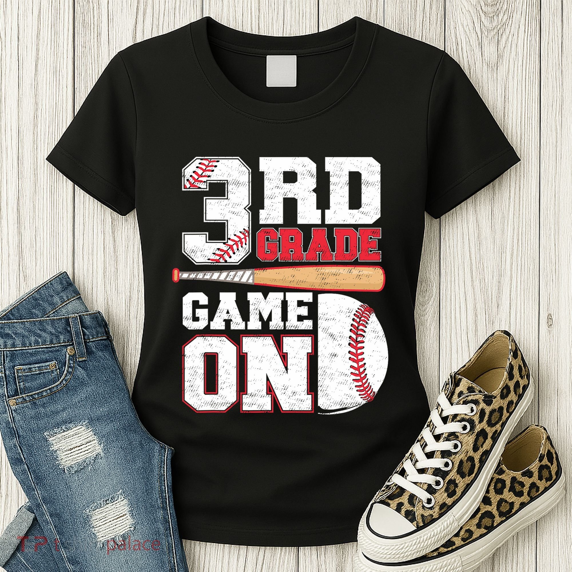 3rd Grade Game On Back To School Baseball Boy Third Grade Women's T-Shirt