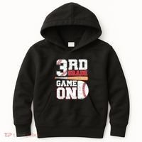 3rd Grade Game On Back To School Baseball Boy Third Grade Kids Hoodie thumb 0