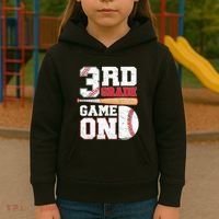 3rd Grade Game On Back To School Baseball Boy Third Grade Kids Hoodie thumb 3