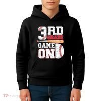 3rd Grade Game On Back To School Baseball Boy Third Grade Kids Hoodie thumb 4