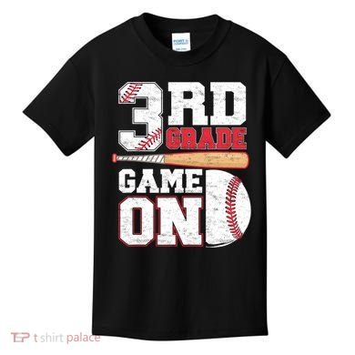 3rd Grade Game On Back To School Baseball Boy Third Grade Kids T-Shirt