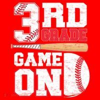 3rd Grade Game On Back To School Baseball Boy Third Grade Santa Hat thumb 1