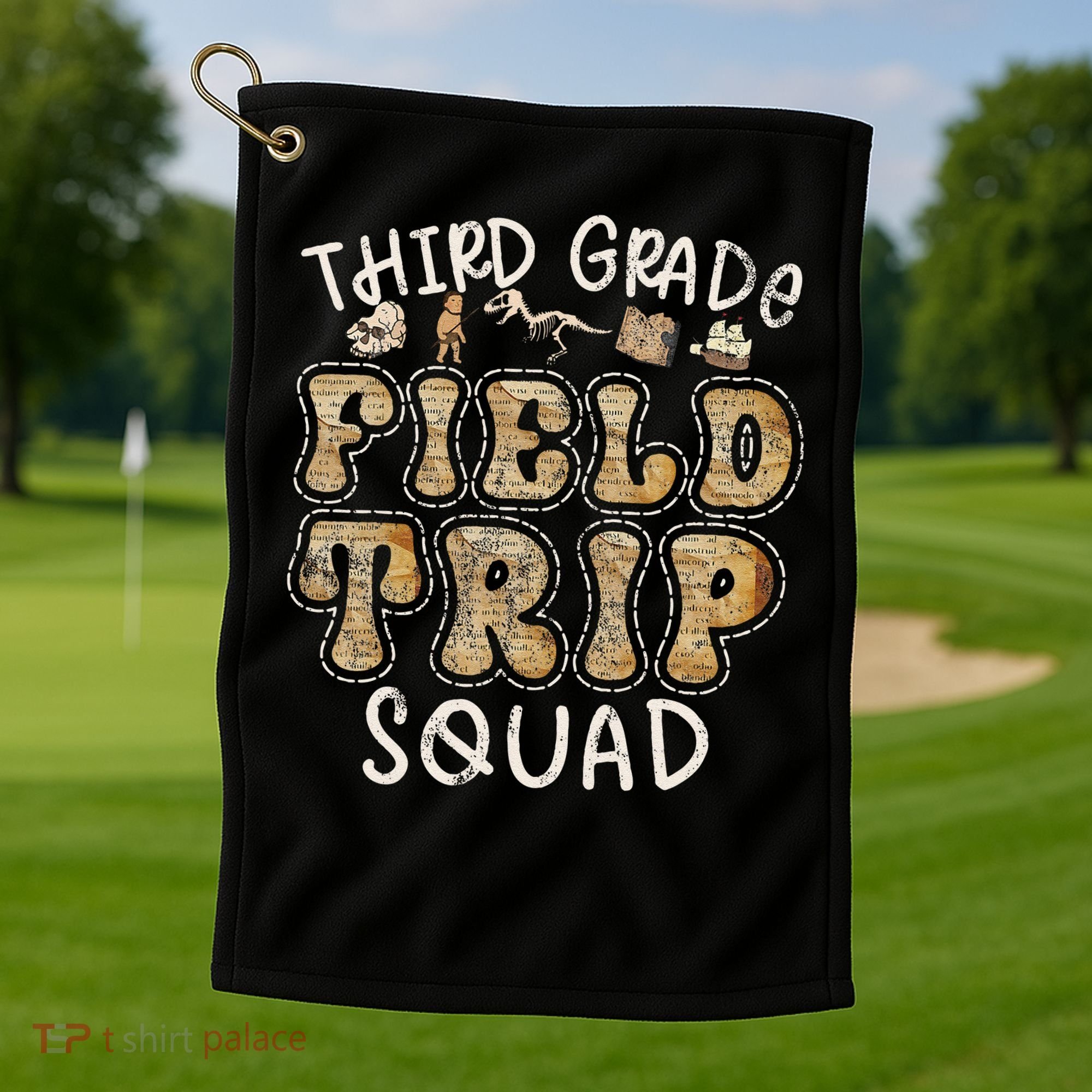 3rd Grade History Museum Field Trip Squad Teacher Student Golf Towel