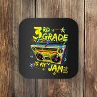 3rd Grade Is My Jam 80s Boombox Third Grade Back To School Coaster thumb 0