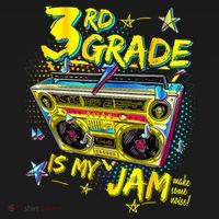 3rd Grade Is My Jam 80s Boombox Third Grade Back To School Polo thumb 3