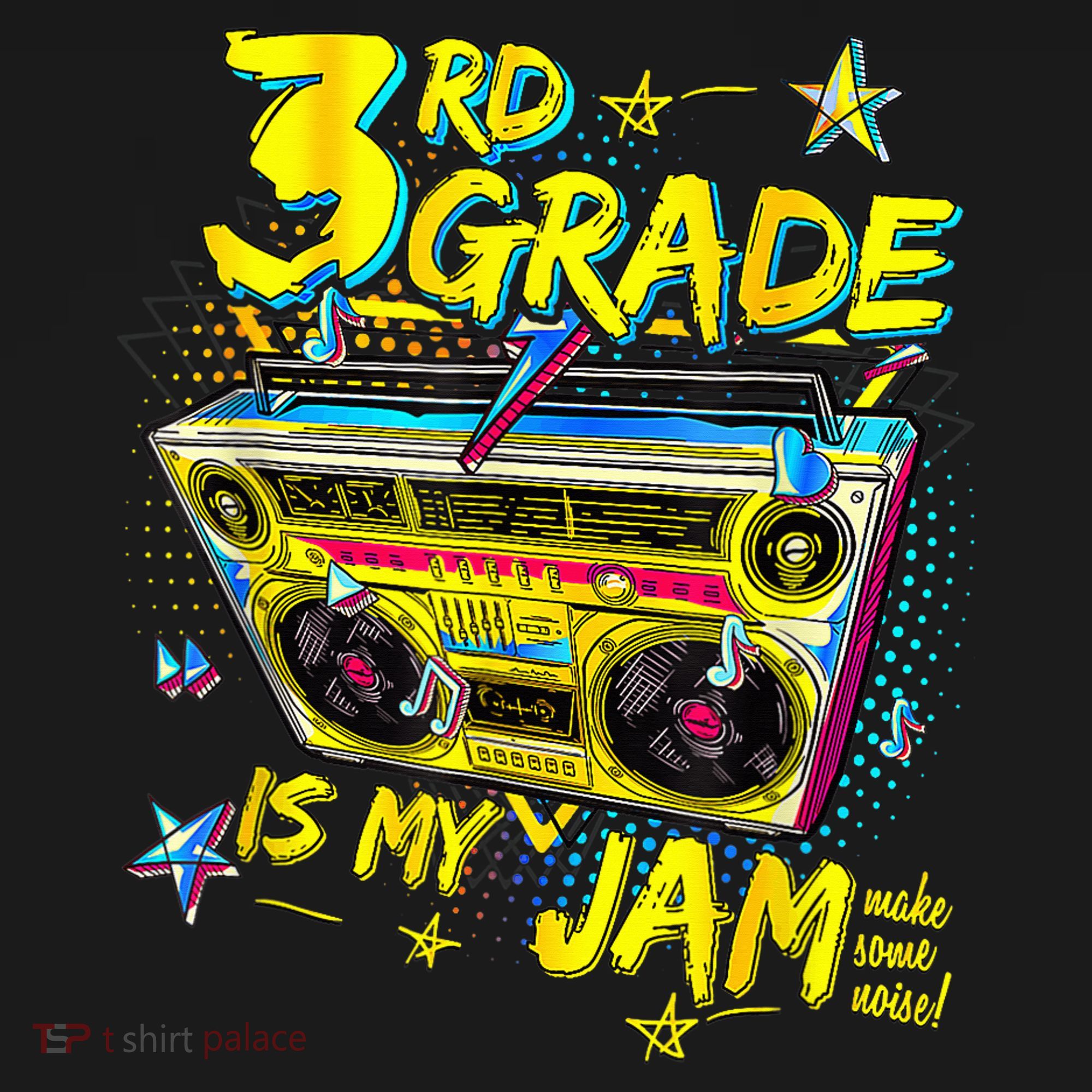 3rd Grade Is My Jam 80s Boombox Third Grade Back To School Polo