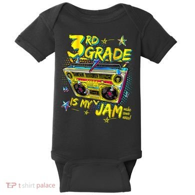 3rd Grade Is My Jam 80s Boombox Third Grade Back To School Baby Bodysuit