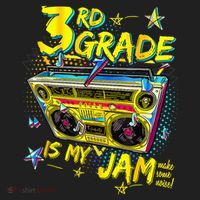 3rd Grade Is My Jam 80s Boombox Third Grade Back To School Hat thumb 2