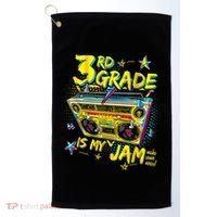 3rd Grade Is My Jam 80s Boombox Third Grade Back To School Golf Towel thumb 0