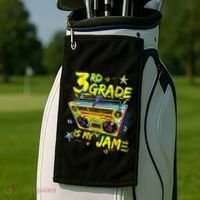 3rd Grade Is My Jam 80s Boombox Third Grade Back To School Golf Towel thumb 2