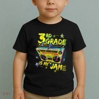 3rd Grade Is My Jam 80s Boombox Third Grade Back To School Toddler T-Shirt thumb 2