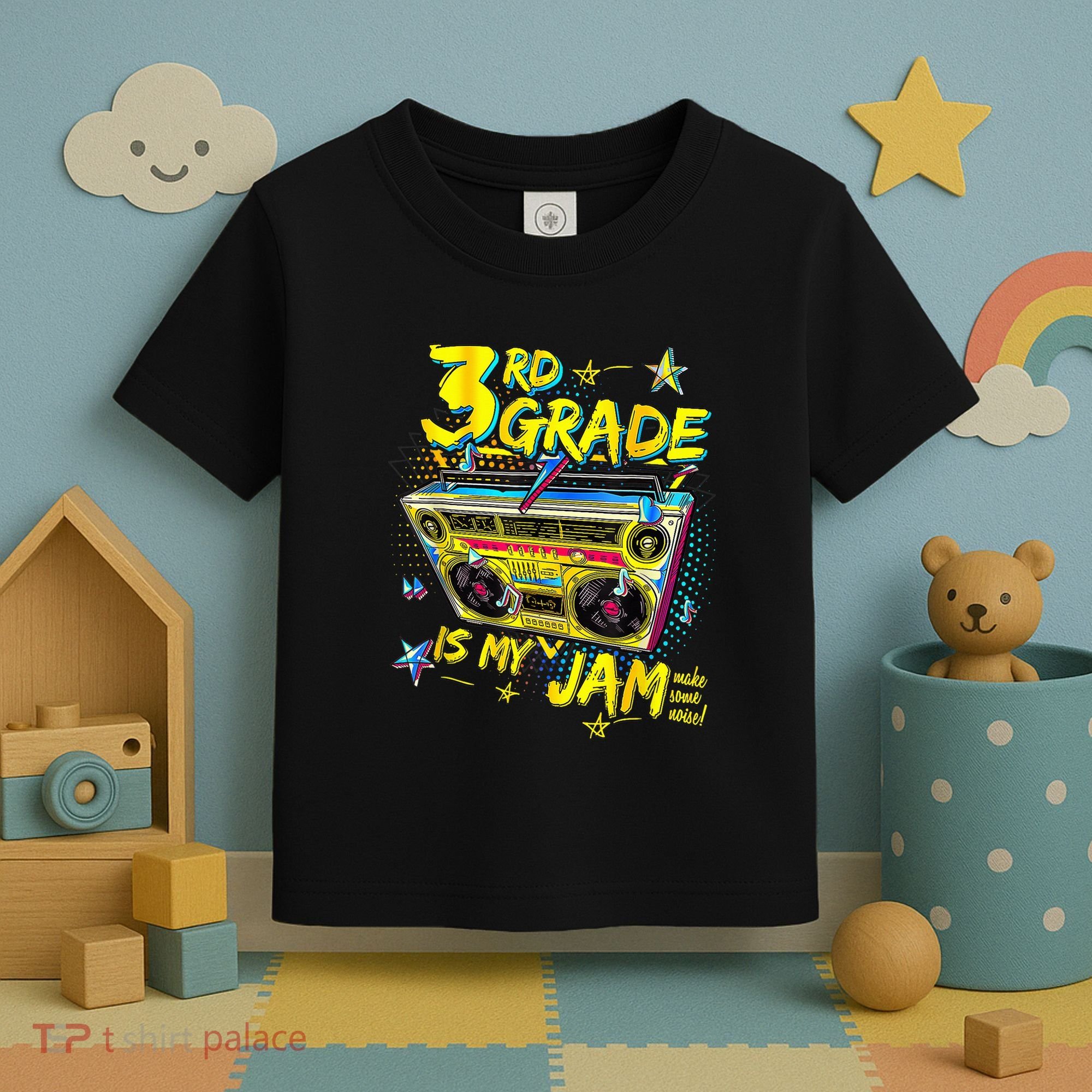 3rd Grade Is My Jam 80s Boombox Third Grade Back To School Toddler T-Shirt