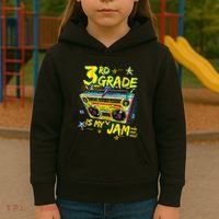 3rd Grade Is My Jam 80s Boombox Third Grade Back To School Kids Hoodie thumb 3